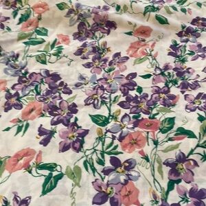 Vintage Cannon Sweet Pea print full flat sheet